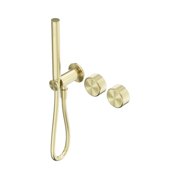 Nero Serenity Progressive Shower System With Metal Handle And Slim Shower Brushed Gold - 24E024BG