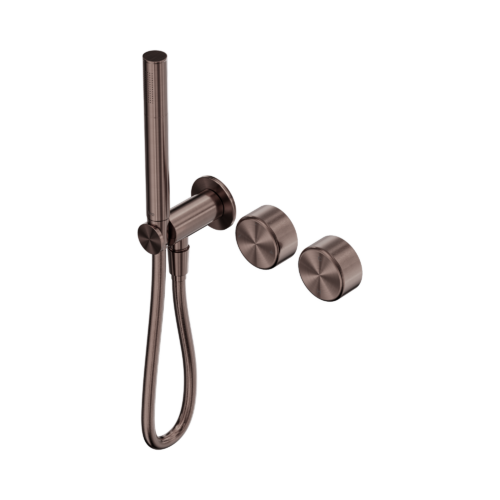 Nero Serenity Progressive Shower System With Metal Handle And Slim Shower Brushed Bronze - 24E024BZ