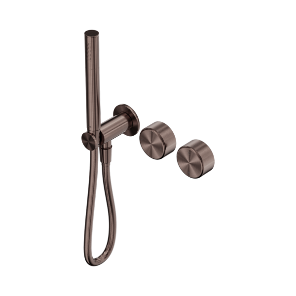 Nero Serenity Progressive Shower System With Metal Handle And Slim Shower Brushed Bronze - 24E024BZ