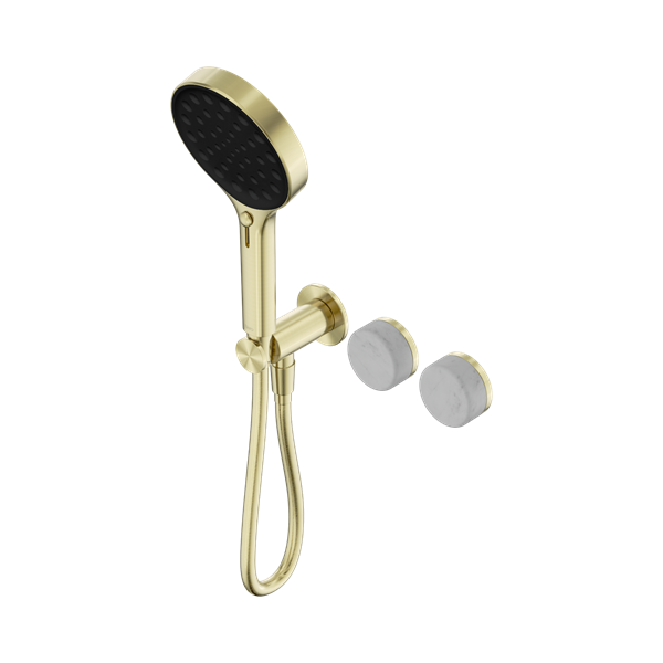 Nero Serenity Progressive Shower System With Carrara Handle And Serenity Hand Shower Brushed Gold - 24E025BG