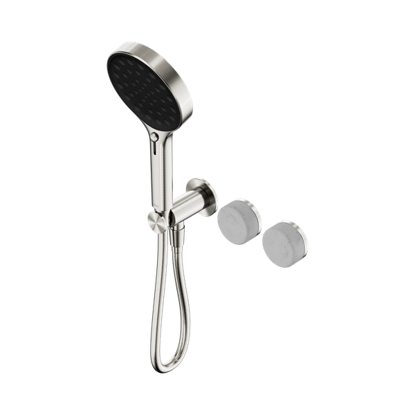 Nero Serenity Progressive Shower System With Carrara Handle And Serenity Hand Shower Brushed Nickel - 24E025BN