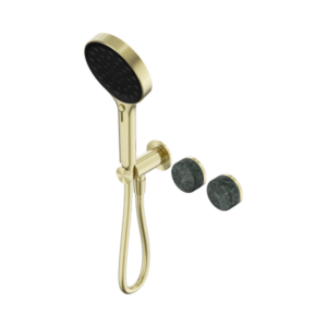 Nero Serenity Progressive Shower System With Verde Alpi Handle And Serenity Hand Shower Brushed Gold - 24E026BG