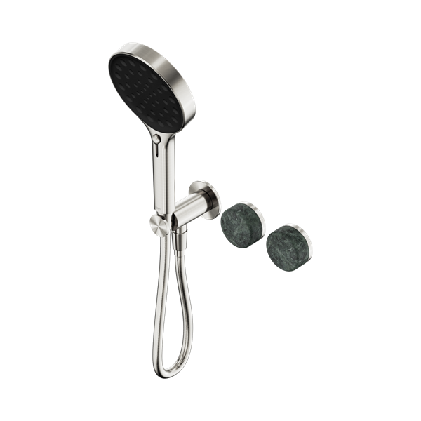 Nero Serenity Progressive Shower System With Verde Alpi Handle And Serenity Hand Shower Brushed Nickel - 24E026BN