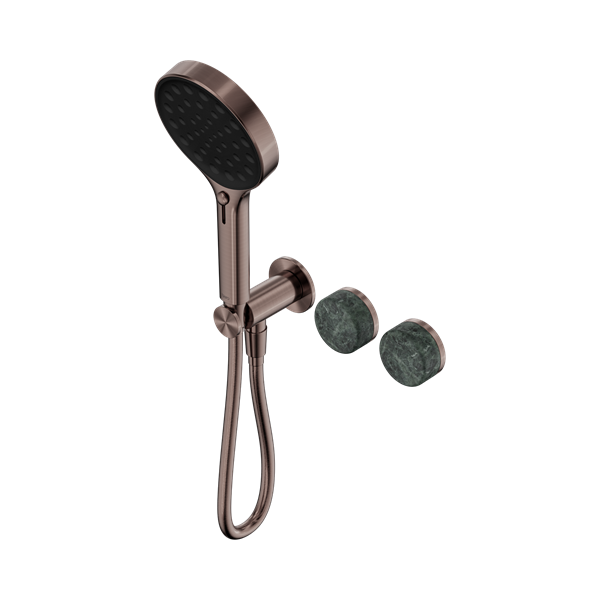 Nero Serenity Progressive Shower System With Verde Alpi Handle And Serenity Hand Shower Brushed Bronze - 24E026BZ