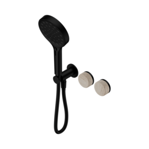 Nero Serenity Progressive Shower System With Rome Travertine Handle And Serenity Hand Shower Matte Black - 24E027MB