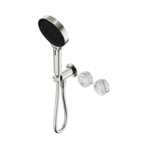 Nero Serenity Progressive Shower System With Arabescato Corchia Handle And Serenity Hand Shower Brushed Nickel - 24E028BN