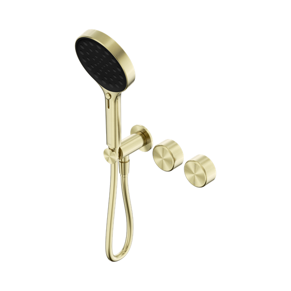 Nero Serenity Progressive Shower System With Metal Handle And Serenity Hand Shower Brushed Gold - 24E030BG