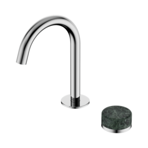 Nero Serenity Progressive Basin Mixer Arc Spout With Verde Alpi Handle Chrome - 24E032CH
