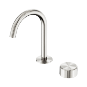Nero Serenity Progressive Basin Mixer Arc Spout With Metal Handle Brushed Nickel - 24E036BN