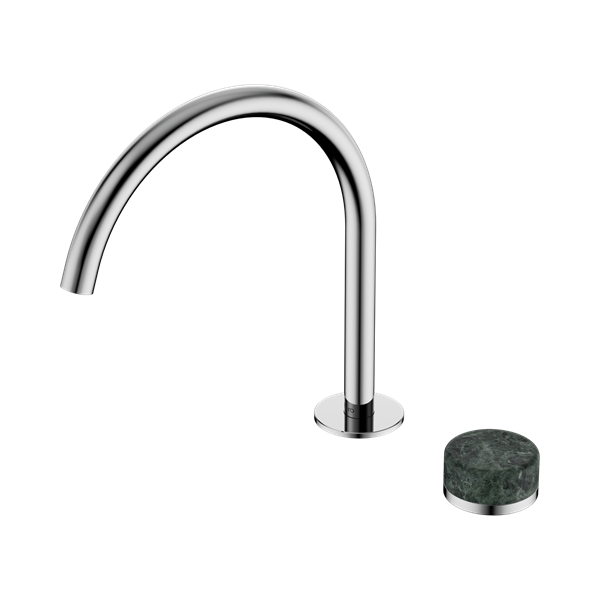 Nero Serenity Progressive Bath/Kitchen Mixer Arc Spout With Verde Alpi Handle Chrome - 24E038CH