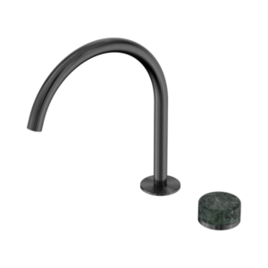 Nero Serenity Progressive Bath/Kitchen Mixer Arc Spout With Verde Alpi Handle Gun Metal - 24E038GM