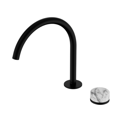 24E040MB-Serenity-Progressive-Bath-Kitchen-Mixer-Arc-Spout-With-Arabescato-Corchia-Handle-Matte-Black-Thumb.png Nero Serenity Progressive Bath/Kitchen Mixer Arc Spout With Arabescato Corchia Handle Matte Black - 24E040MB