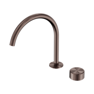 Nero Serenity Progressive Bath/Kitchen Mixer Arc Spout With Metal Handle Brushed Bronze - 24E042BZ