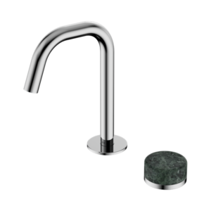 Nero Serenity Progressive Basin Mixer Edge Spout With Verde Alpi Handle Chrome - 24E044CH