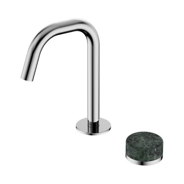 Nero Serenity Progressive Basin Mixer Edge Spout With Verde Alpi Handle Chrome - 24E044CH