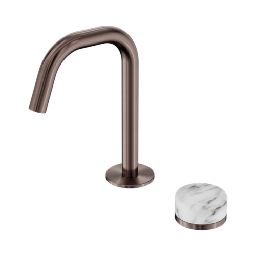 24E046BZ-Serenity-Progressive-Basin-Mixer-Edge-Spout-With-Arabescato-Corchia-Handle-Brushed-Bronze-Thumb.png Nero Serenity Progressive Basin Mixer Edge Spout With Arabescato Corchia Handle Brushed Bronze - 24E046BZ