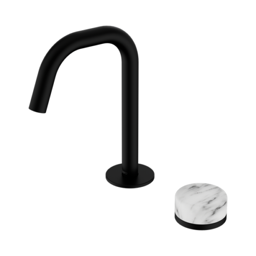 24E046MB-Serenity-Progressive-Basin-Mixer-Edge-Spout-With-Arabescato-Corchia-Handle-Matte-Black-Thumb.png Nero Serenity Progressive Basin Mixer Edge Spout With Arabescato Corchia Handle Matte Black - 24E046MB