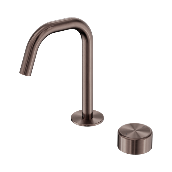 Nero Serenity Progressive Basin Mixer Edge Spout With Metal Handle Brushed Bronze - 24E048BZ