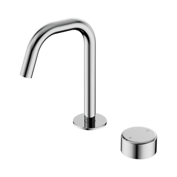 Nero Serenity Progressive Basin Mixer Edge Spout With Metal Handle Chrome - 24E048CH
