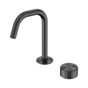Nero Serenity Progressive Basin Mixer Edge Spout With Metal Handle Gun Metal - 24E048GM