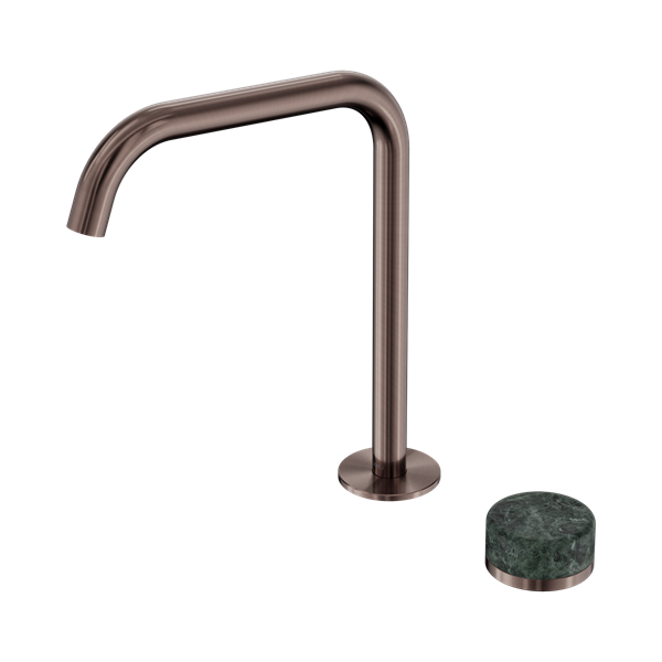 Nero Serenity Progressive Bath/Kitchen Mixer Edge Spout With Verde Alpi Handle Brushed Bronze - 24E050BZ