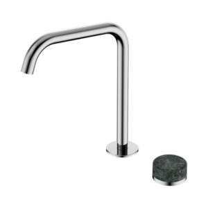 Nero Serenity Progressive Bath/Kitchen Mixer Edge Spout With Verde Alpi Handle Chrome - 24E050CH