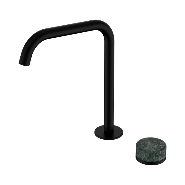 Nero Serenity Progressive Bath/Kitchen Mixer Edge Spout With Verde Alpi Handle Matte Black - 24E050MB