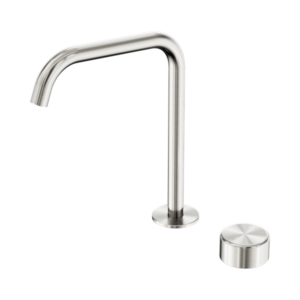 Nero Serenity Progressive Bath/Kitchen Mixer Edge Spout With Metal Handle Brushed Nickel - 24E054BN