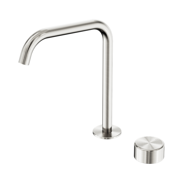 Nero Serenity Progressive Bath/Kitchen Mixer Edge Spout With Metal Handle Brushed Nickel - 24E054BN