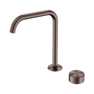Nero Serenity Progressive Bath/Kitchen Mixer Edge Spout With Metal Handle Brushed Bronze - 24E054BZ