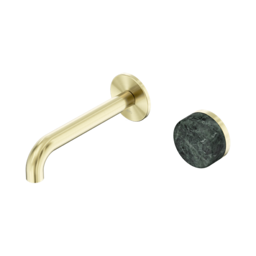 24E062BG-Serenity-Progressive-Wall-Basin-Mixer-160mm-Spout-With-Verde-Alpi-Handle-Brushed-Gold-Thumb.png Nero Serenity Progressive Wall Basin Mixer 160mm Spout With Verde Alpi Handle Brushed Gold - 24E062BG