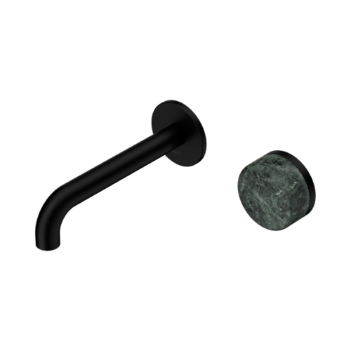 24E062MB-Serenity-Progressive-Wall-Basin-Mixer-160mm-Spout-With-Verde-Alpi-Handle-Matte-Black-Thumb.png Nero Serenity Progressive Wall Basin Mixer 160mm Spout With Verde Alpi Handle Matte Black - 24E062MB