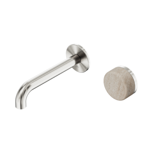 24E063BN-Serenity-Progressive-Wall-Basin-Mixer-160mm-Spout-With-Rome-Travertine-Handle-Brushed-Nickel-Thumb.png Nero Serenity Progressive Wall Basin Mixer 160mm Spout With Rome Travertine Handle Brushed Nickel - 24E063BN