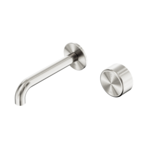 Nero Serenity Progressive Wall Basin Mixer 160mm Spout With Metal Handle Brushed Nickel - 24E066BN