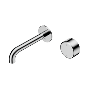 Nero Serenity Progressive Wall Basin Mixer 160mm Spout With Metal Handle Chrome - 24E066CH
