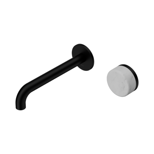 24E067MB-Serenity-Progressive-Wall-Basin-Mixer-185mm-Spout-With-Carrara-Handle-Matte-Black-Thumb.png Nero Serenity Progressive Wall Basin Mixer 185mm Spout With Carrara Handle Matte Black - 24E067MB