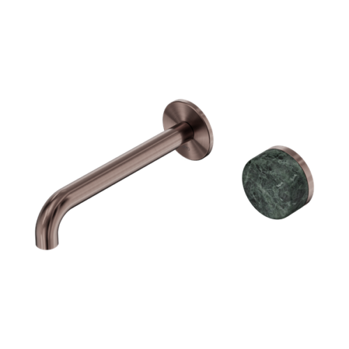 24E068BZ-Serenity-Progressive-Wall-Basin-Mixer-185mm-Spout-With-Verde-Alpi-Handle-Brushed-Bronze-Thumb.png Nero Serenity Progressive Wall Basin Mixer 185mm Spout With Verde Alpi Handle Brushed Bronze - 24E068BZ