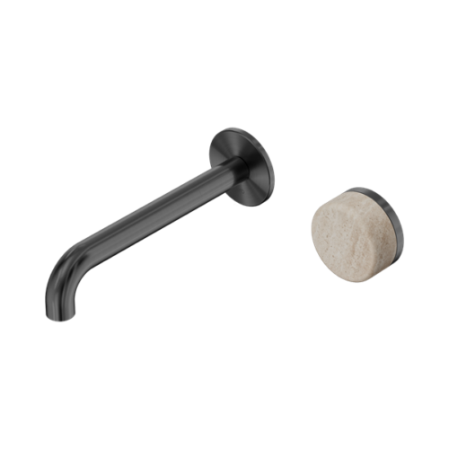 24E069GM-Serenity-Progressive-Wall-Basin-Mixer-185mm-Spout-With-Rome-Travertine-Handle-Gun-Metal-Thumb.png Nero Serenity Progressive Wall Basin Mixer 185mm Spout With Rome Travertine Handle Gun Metal - 24E069GM
