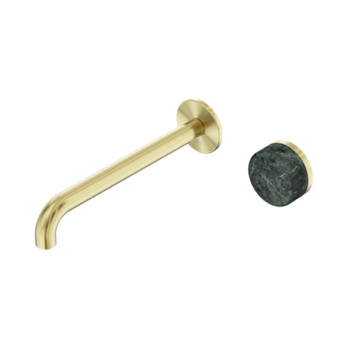 24E074BG-Serenity-Progressive-Wall-Basin-Mixer-220mm-Spout-With-Verde-Alpi-Handle-Brushed-Gold-Thumb.png Nero Serenity Progressive Wall Basin Mixer 220mm Spout With Verde Alpi Handle Brushed Gold - 24E074BG