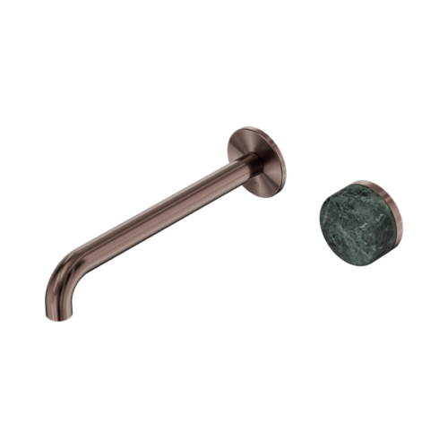 24E074BZ-Serenity-Progressive-Wall-Basin-Mixer-220mm-Spout-With-Verde-Alpi-Handle-Brushed-Bronze-Thumb.png Nero Serenity Progressive Wall Basin Mixer 220mm Spout With Verde Alpi Handle Brushed Bronze - 24E074BZ