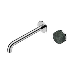 Nero Serenity Progressive Wall Basin Mixer 220mm Spout With Verde Alpi Handle Chrome - 24E074CH