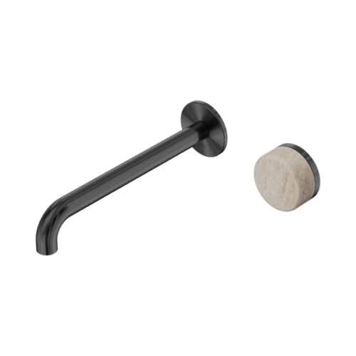 24E075GM-Serenity-Progressive-Wall-Basin-Mixer-220mm-Spout-With-Rome-Travertine-Handle-Gun-Metal-Thumb.png Nero Serenity Progressive Wall Basin Mixer 220mm Spout With Rome Travertine Handle Gun Metal - 24E075GM
