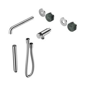 Nero Serenity Progressive Shower System With Spout With Verde Alpi Handle And Slim Shower Trim Kit Only Chrome - 24E080CH