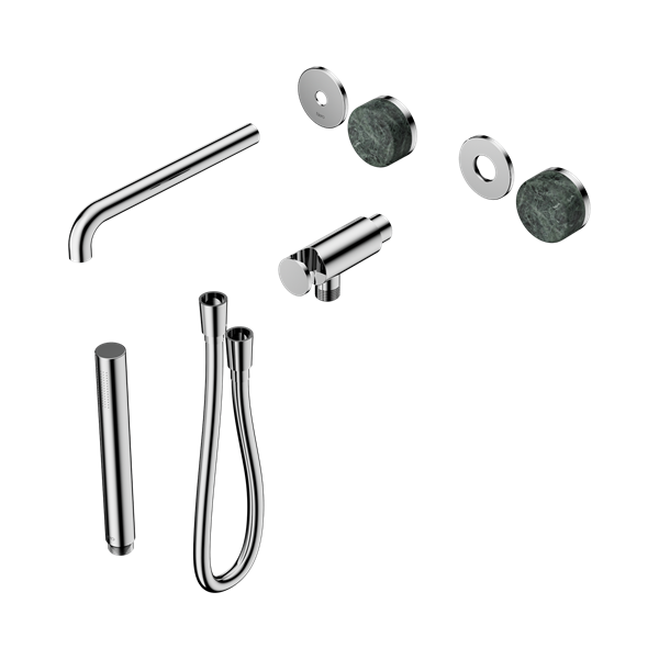 Nero Serenity Progressive Shower System With Spout With Verde Alpi Handle And Slim Shower Trim Kit Only Chrome - 24E080CH