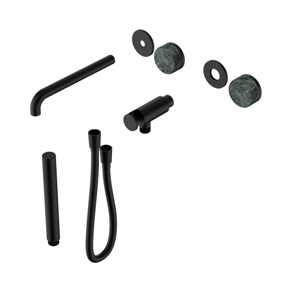 Nero Serenity Progressive Shower System With Spout With Verde Alpi Handle And Slim Shower Trim Kit Only Matte Black - 24E080MB