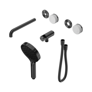 Nero Serenity Progressive Shower System With Spout With Carrara Handle And Serenity Hand Shower Trim Kit Only Gun Metal - 24E085GM