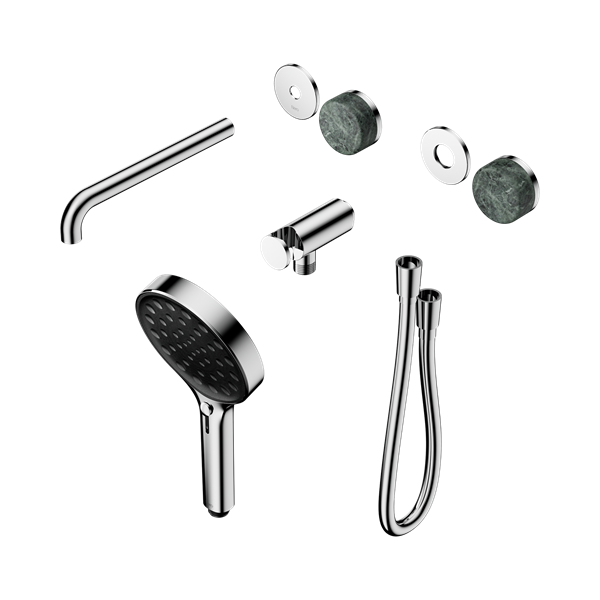 Nero Serenity Progressive Shower System With Spout With Verde Alpi Handle And Serenity Hand Shower Trim Kit Only Chrome - 24E086CH