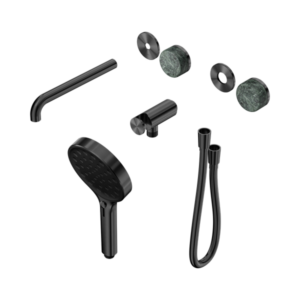 Nero Serenity Progressive Shower System With Spout With Verde Alpi Handle And Serenity Hand Shower Trim Kit Only Gun Metal - 24E086GM