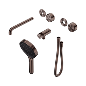 Nero Serenity Progressive Shower System With Spout With Metal Handle And Serenity Hand Shower Trim Kit Only Brushed Bronze - 24E090BZ
