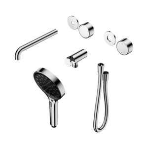 Nero Serenity Progressive Shower System With Spout With Metal Handle And Serenity Hand Shower Trim Kit Only Chrome - 24E090CH